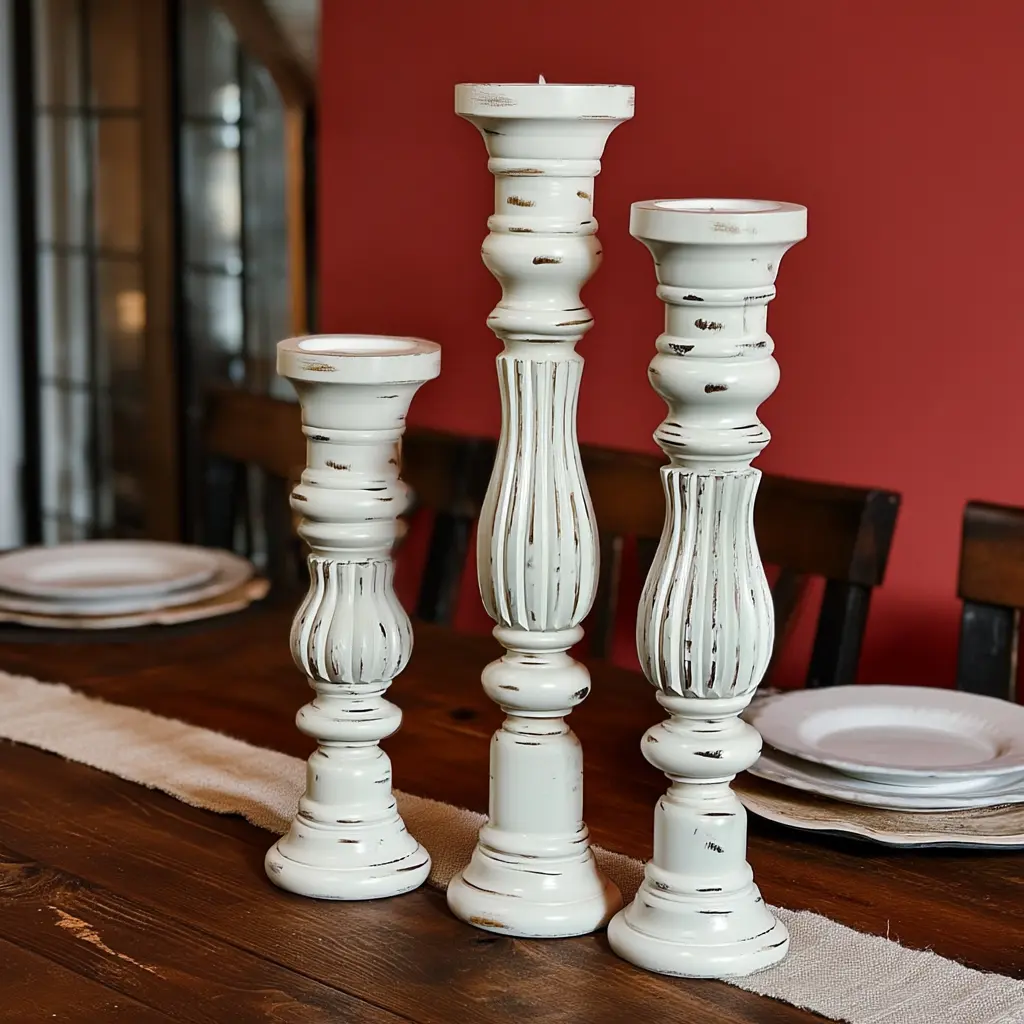 Oak Candlestick Holder (Set of 3) 2