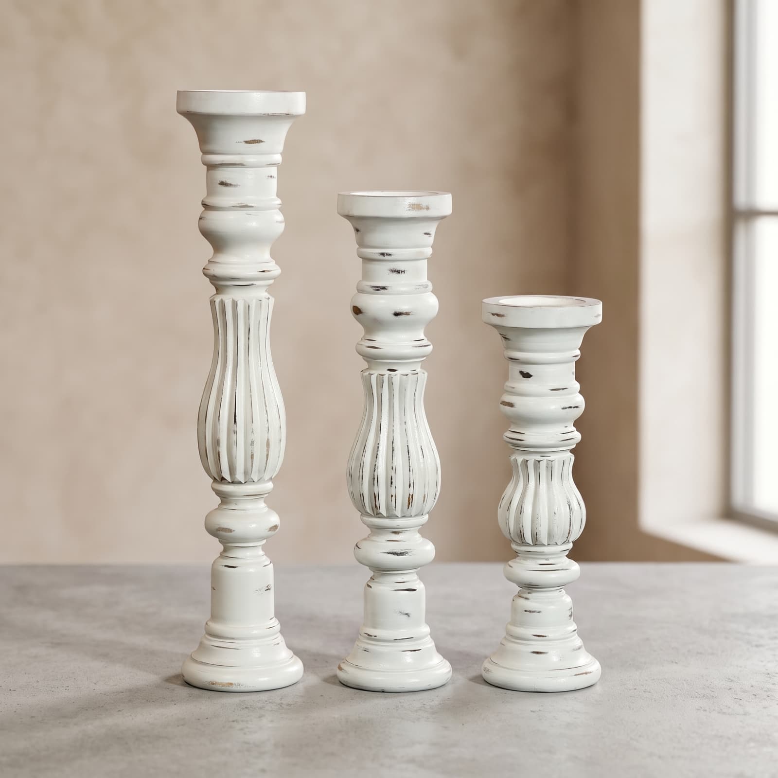 Oak Candlestick Holder (Set of 3) 5