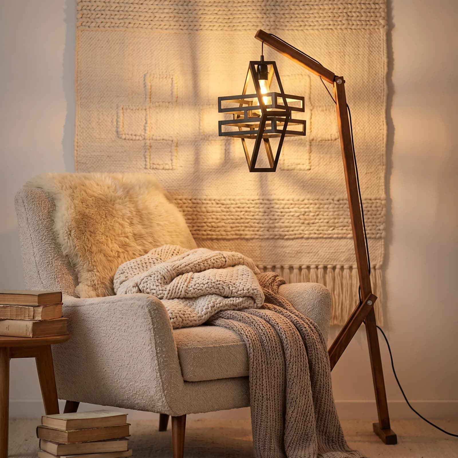 The Happy Floor Wooden Lamp 2