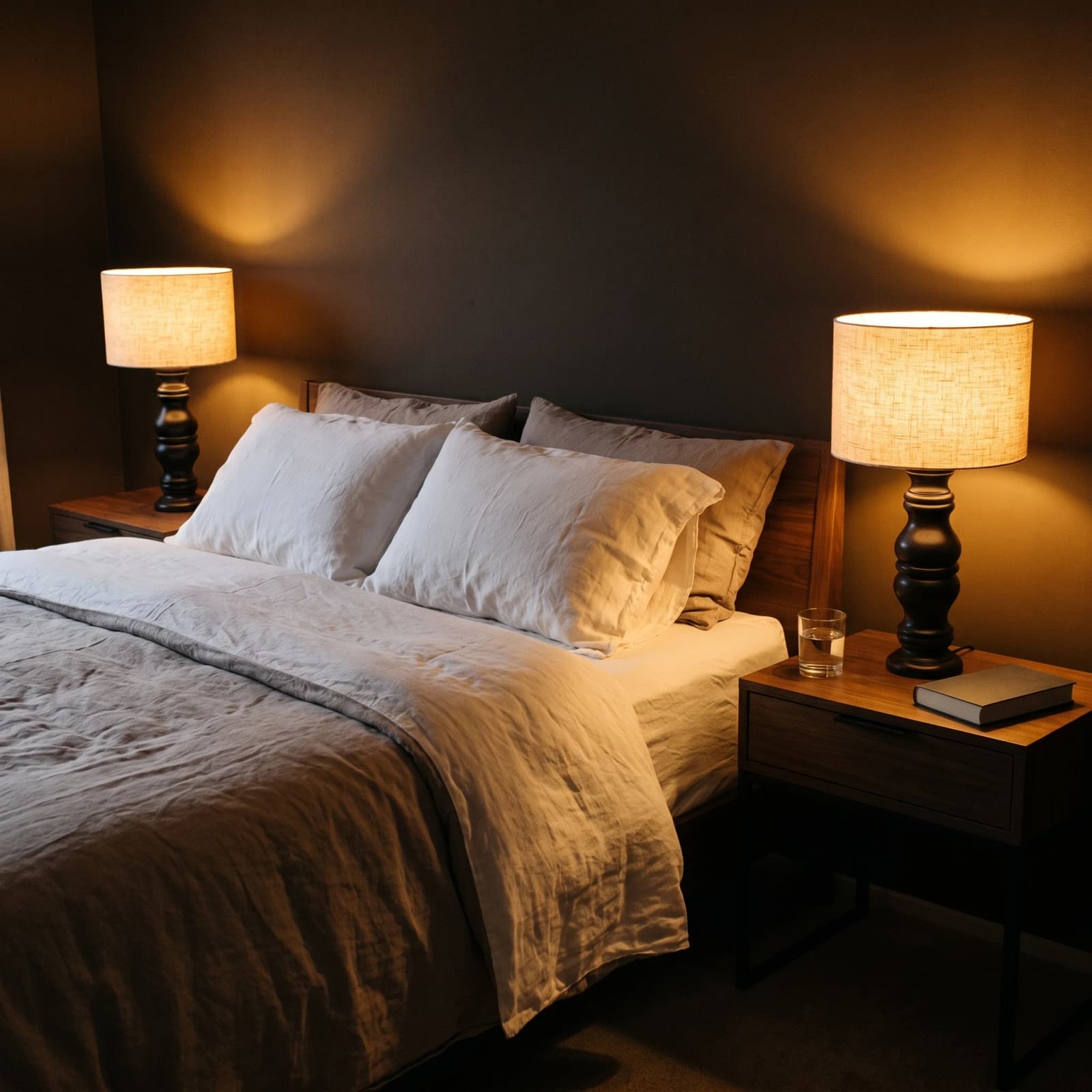 Midcentury Segmented Wooden Table Lamp 4