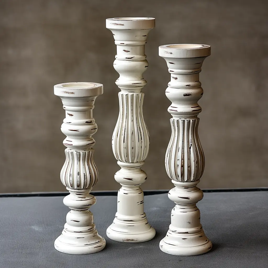 Oak Candlestick Holder (Set of 3) 3
