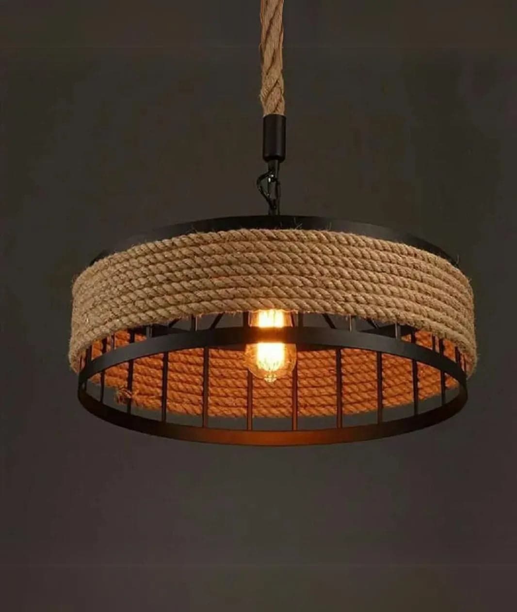 Hemp Rope Metaow Pendant Lightl Holl
