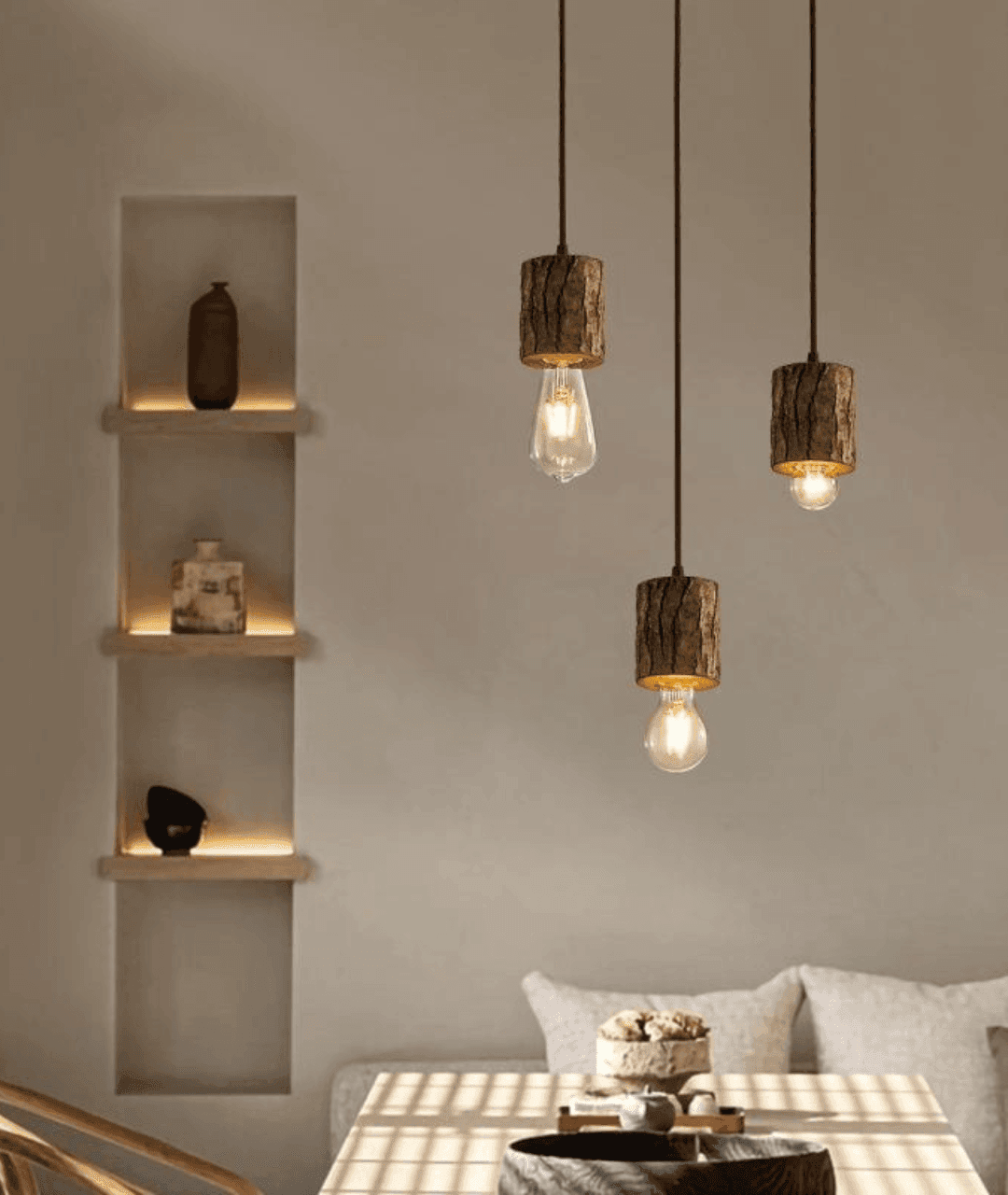 Woodpecker Timber Stump Pendant light