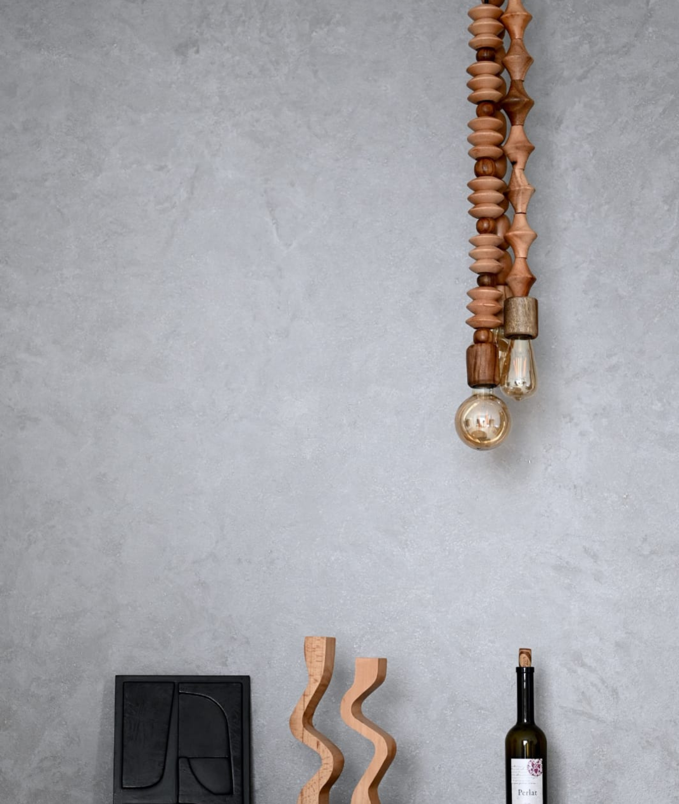 Wooden Beads String Droplight Hanging Lamp