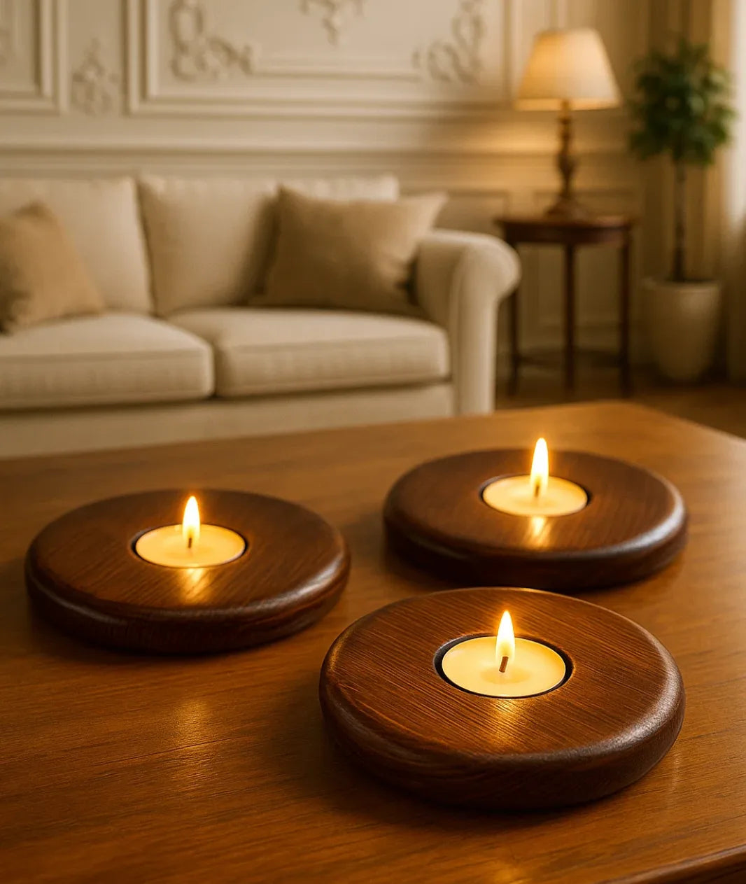 Wooden Eye Tealight Holder
