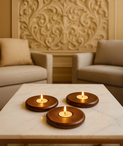 Wooden Eye Tealight Holder