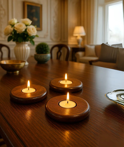 Wooden Eye Tealight Holder