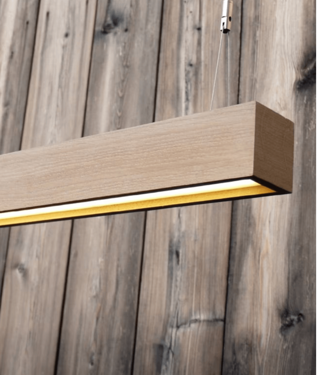 Wood Linear LED Pendant
