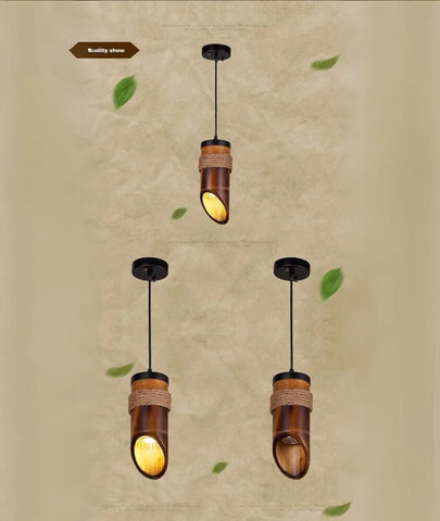 Hanging Wooden Lamp by Lamp & Glow