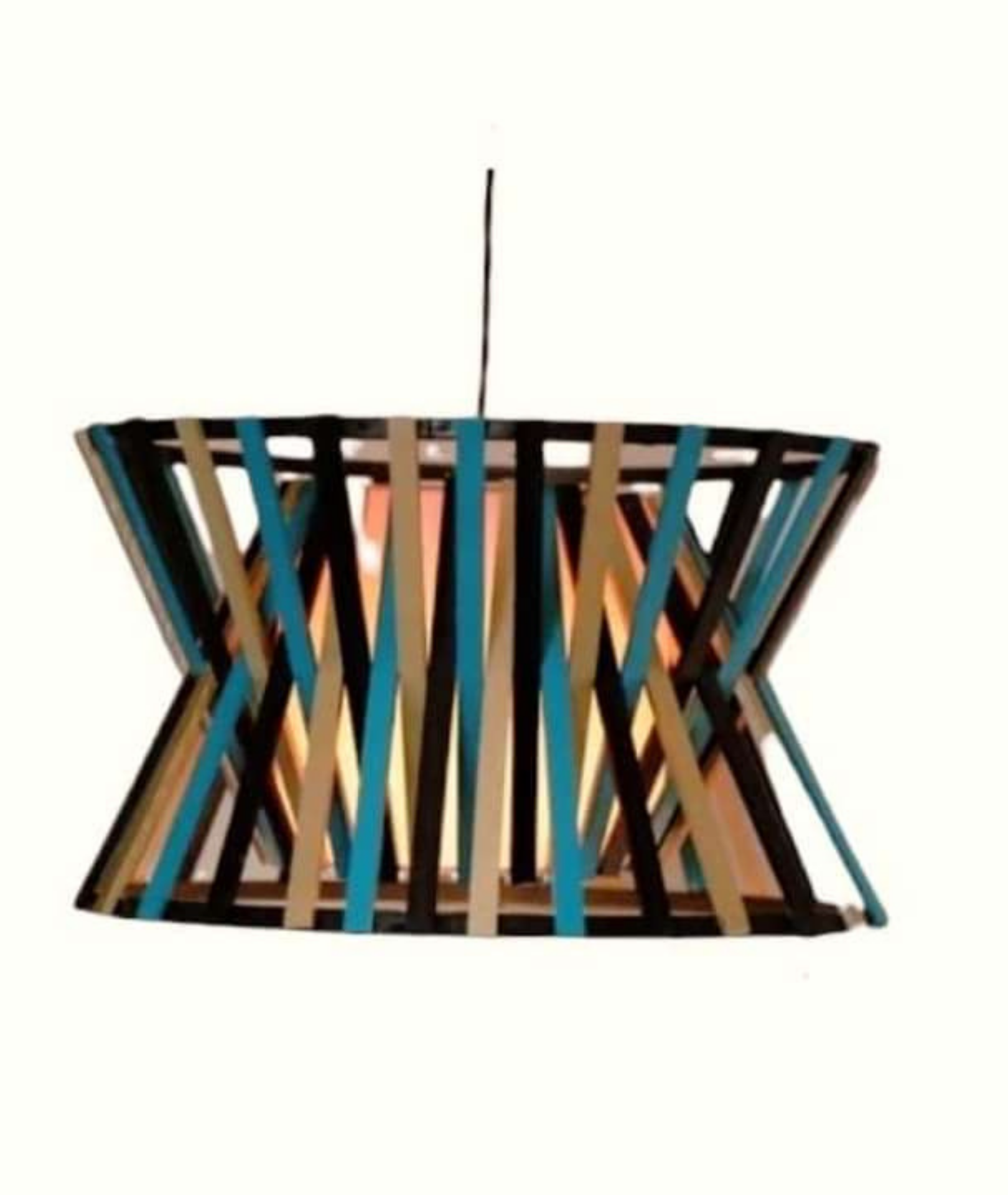 Paint Stick Wooden Hanging Lamp