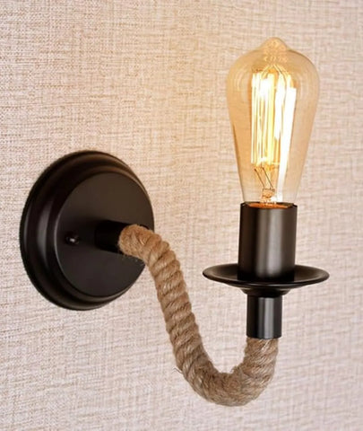 Retro Creative Wrought Iron Twine Wall Lamp Bedside Lamp
