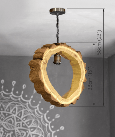 Wood Rustic Pendant Light Chandelier