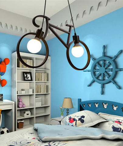Hanging Bicycle Style Lamp best for baby boy room