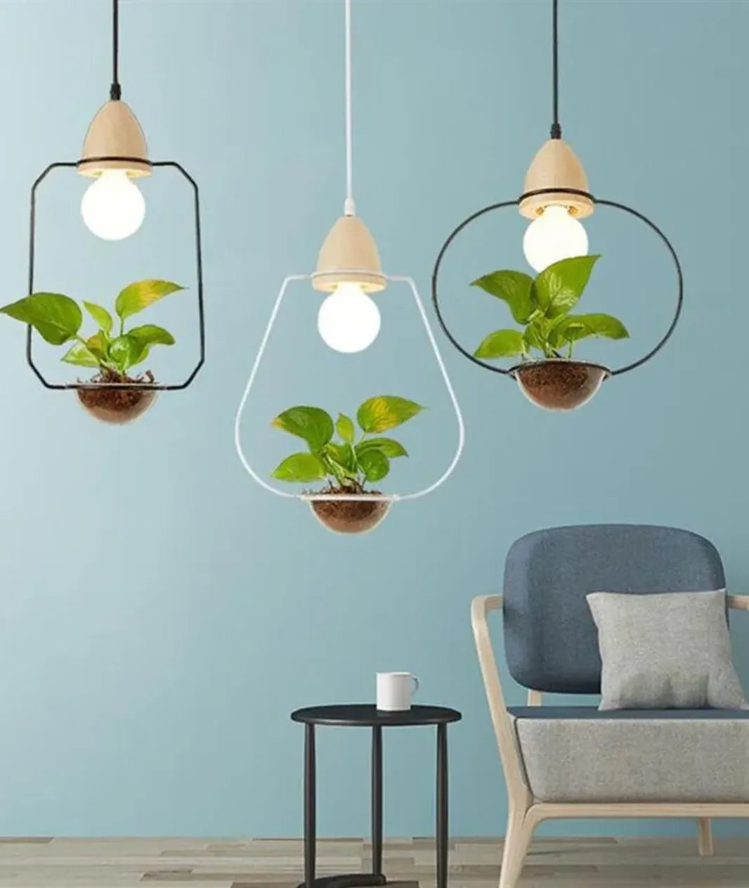 LED Hanging Plant Pendent Light by Lamp & Glow