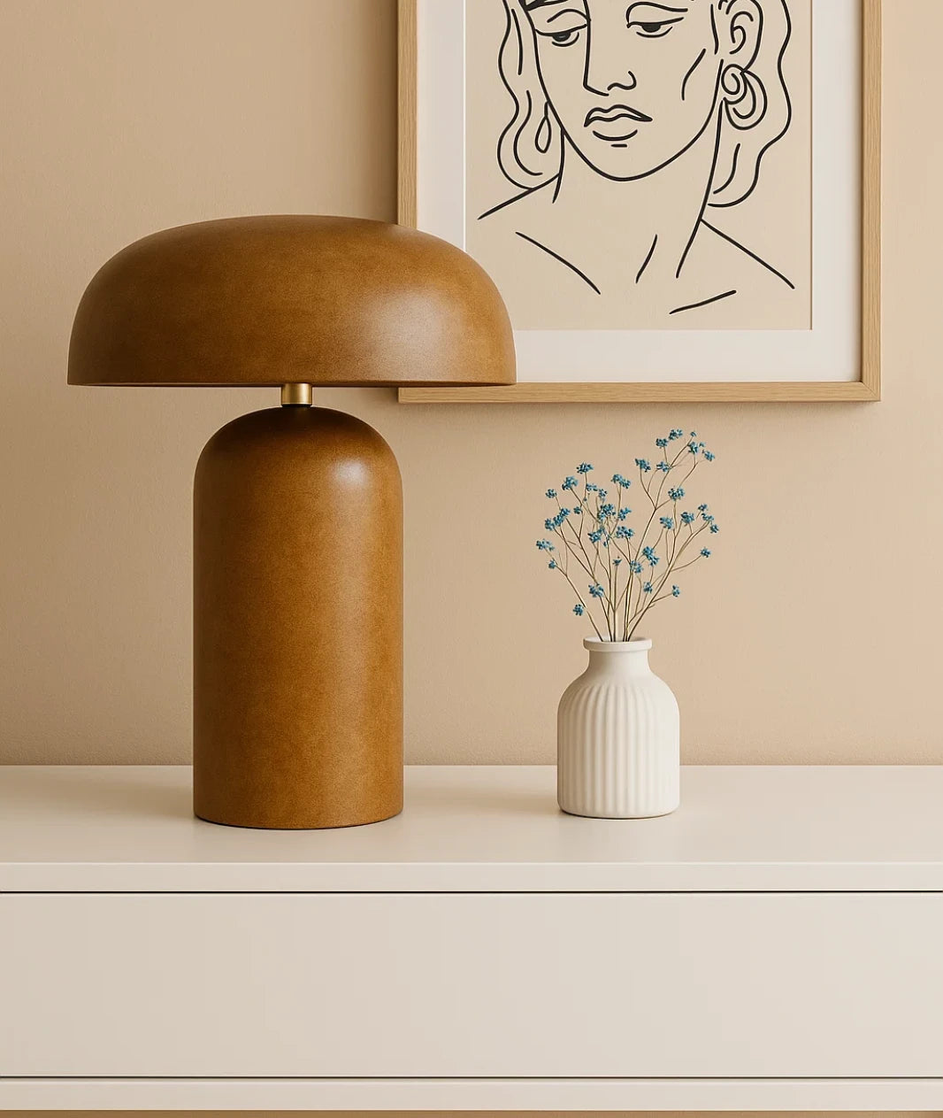 Mushroom Wooden Lamp