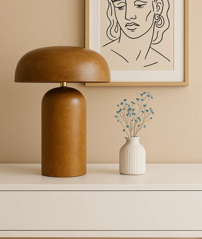 Mushroom Wooden Lamp