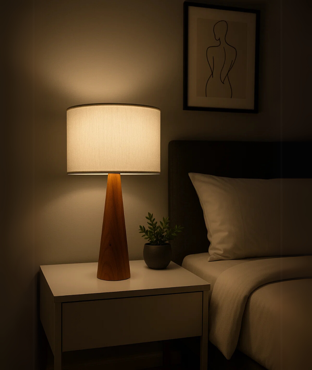 OAK TABLE LAMP