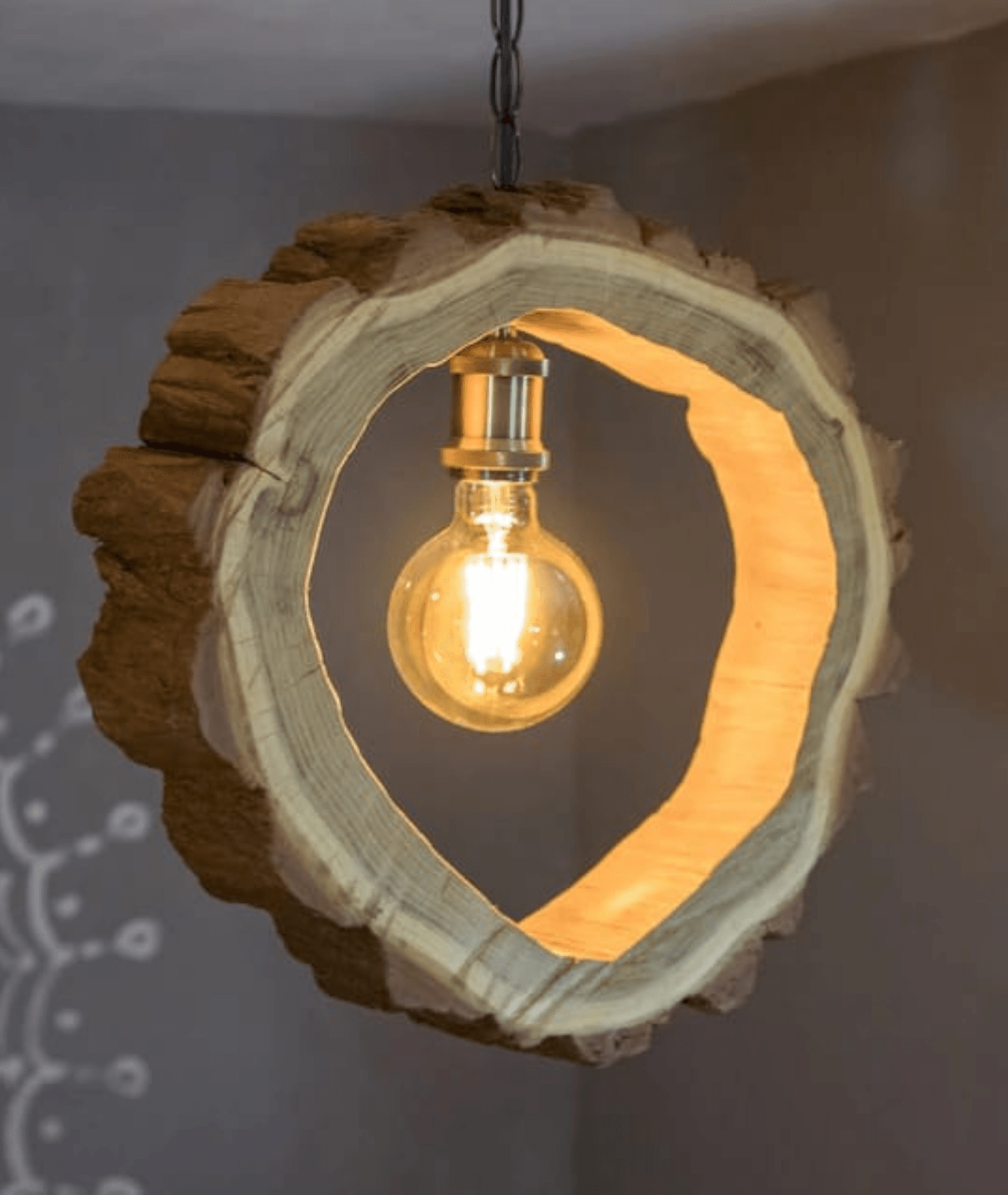 Wood Rustic Pendant Light