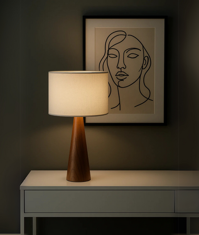 OAK TABLE LAMP