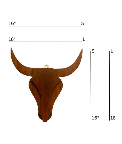 Bull Wall Hanging Lamp sizes - small and large