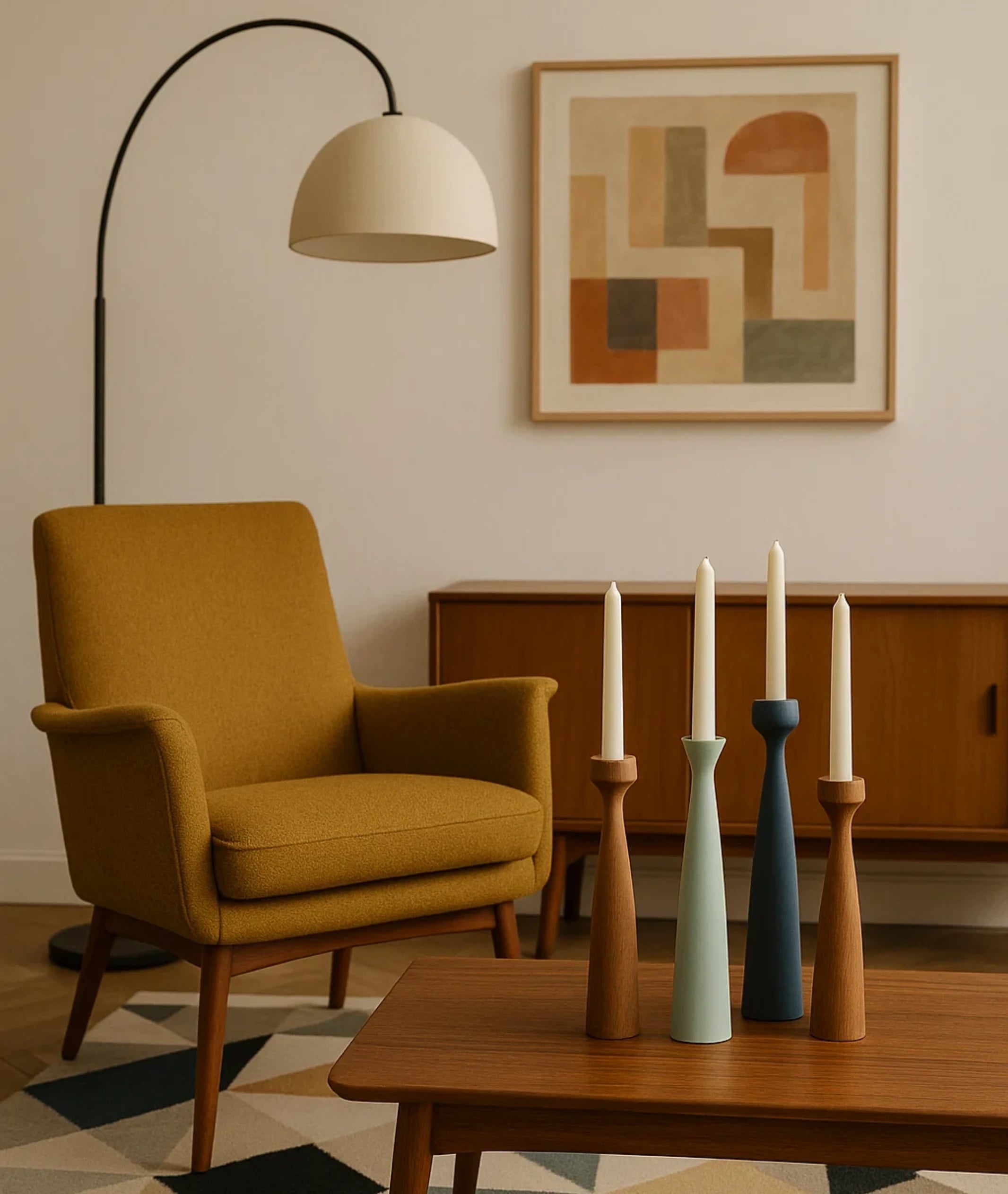 DIY Oak Wooden Candlestick Holder