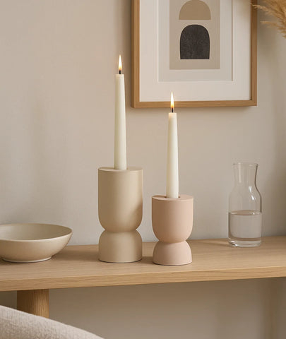 Ingrid Taper Wooden Candlestick Holder