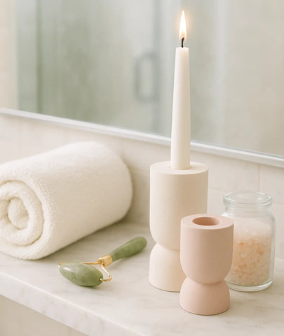 Ingrid Taper Wooden Candlestick Holder