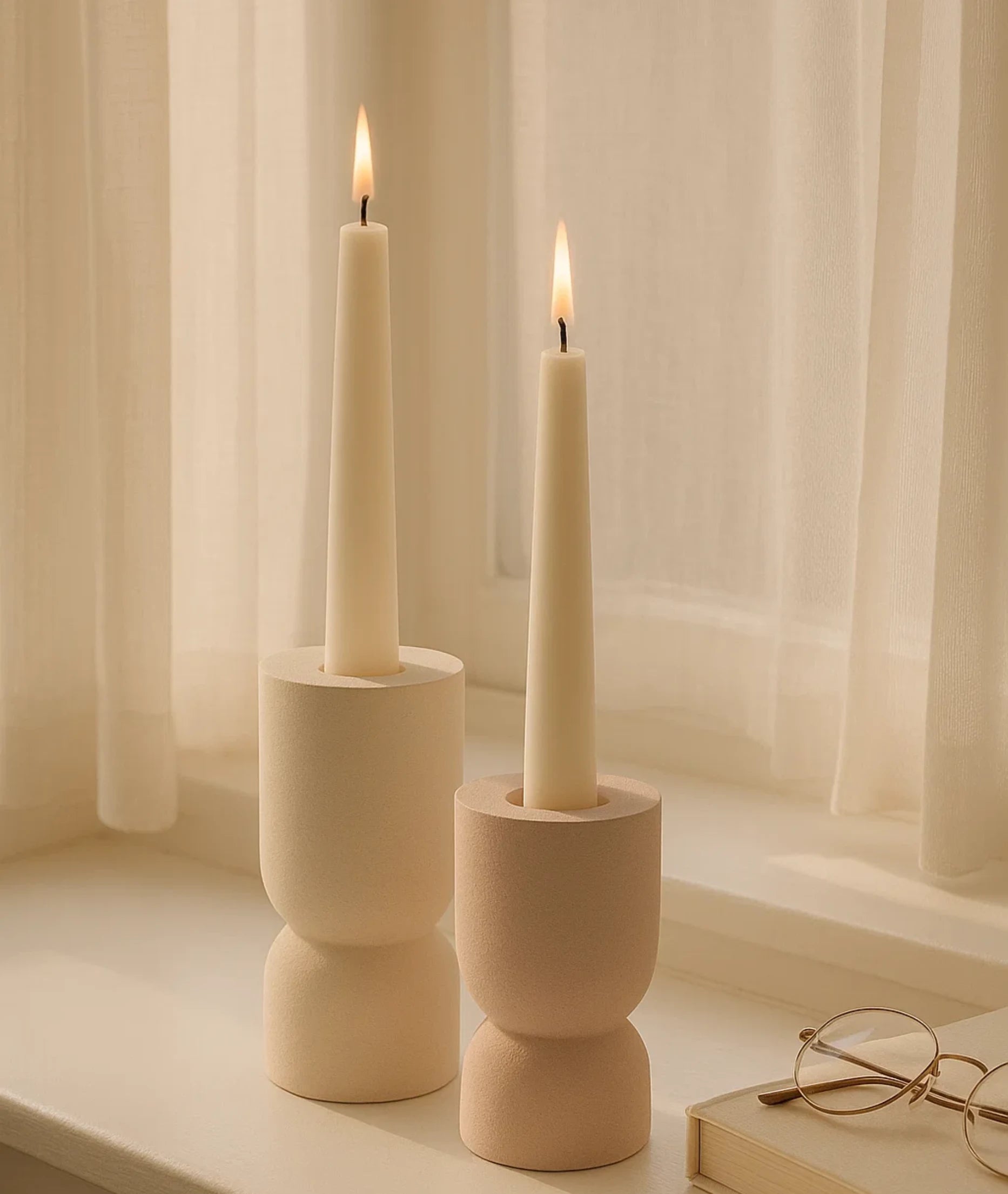 Ingrid Taper Wooden Candlestick Holder