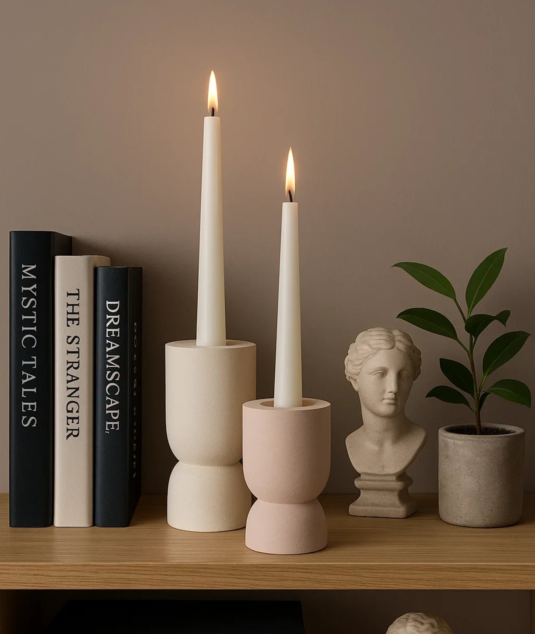 Ingrid Taper Wooden Candlestick Holder