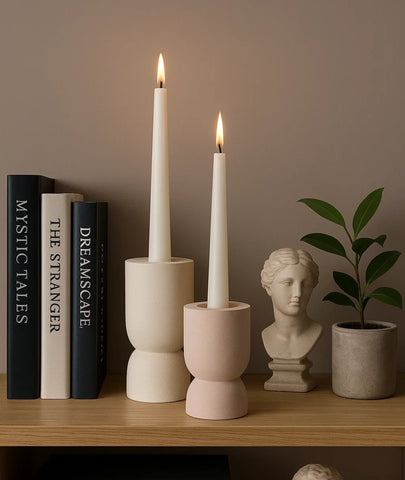 Ingrid Taper Wooden Candlestick Holder