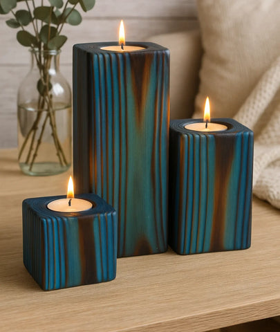 Lamcy Plaza Wooden Candlestick Holder