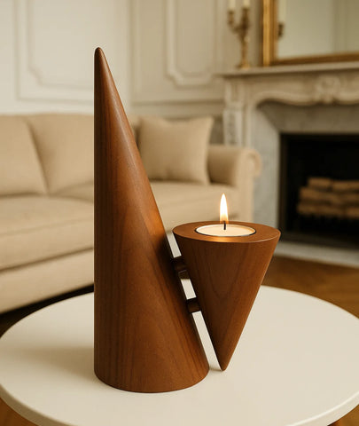 Modern Wooden Tealight Candle Holder
