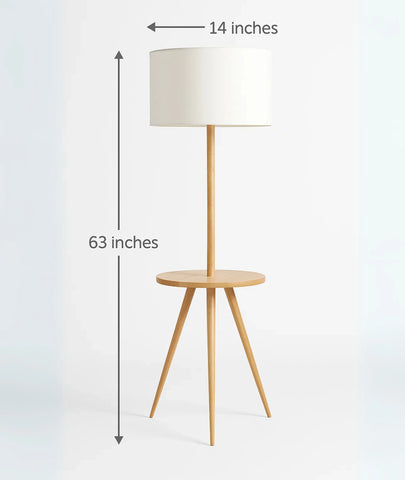 Modern Wooden Tripod Standing Lamp