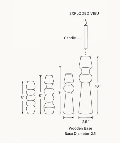Olaf wooden Candlestick Holder