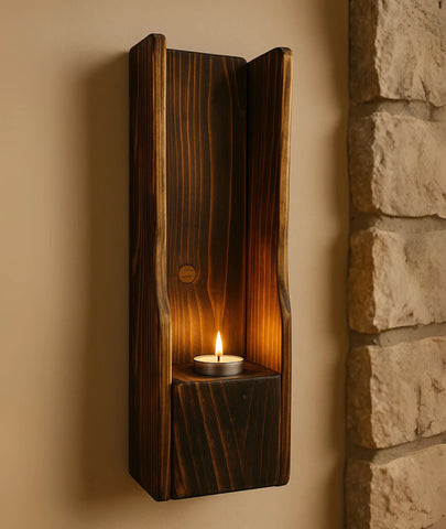 Pallet Wall mounted Wooden Candle Holders